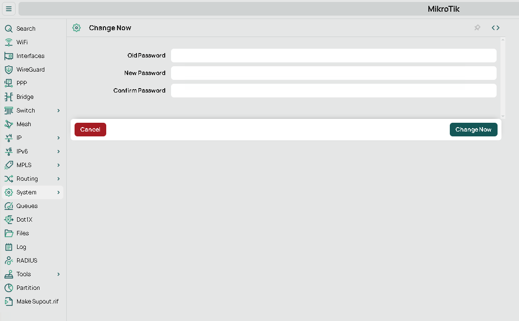 change password
